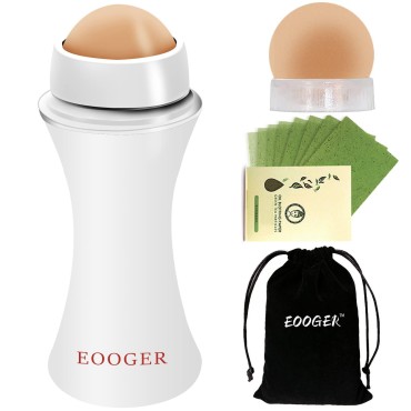 Oil-Absorbing Volcanic Face Roller set with blotti...