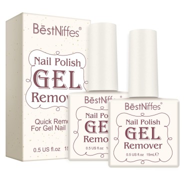 2Pcs Gel Nail Polish Remover, Professional Removes Gel Nail Polish in 3-5 Minutes,No Need for Foil Soak-Off or Wrapping Gel Remover for Nails