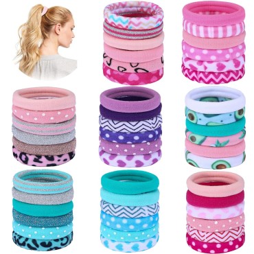 Hair Ties for Women-48PCS Ties for Thick Heavy or Curly Hair-No Slip Seamless Ponytail Holders-Hair Ties for Girls-Long Lasting Braids- Elastic Hair Ties(multi-color B-48PCS) (multi-color B-48PCS)