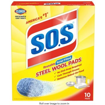 10002, Steel Wool Soap Pads, 10 Ct (1-Pack)
