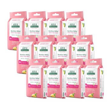 Aleva Naturals Bamboo Baby Hand and Face Wipes, Na...