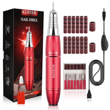 KUIIYER Electric Nail Drill Machine, 30000RPM Prof...