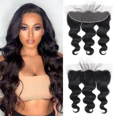 13x4 Ear to Ear Transparent HD Lace Frontal Closur...