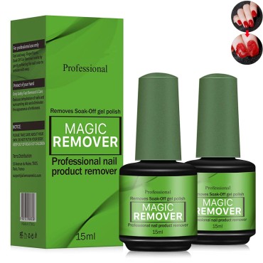 2 Pack Nail Polish Remover Set,Soak Off Magic Remover,Gel Nail Polish Remover Quickly Easily Remove Gel Polish in 3-5min(Green)