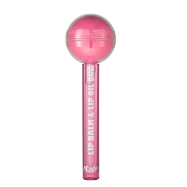 AKARY Lip Gloss and Balm Combo, Lollipop Chamele Lipgloss, Chapstick and Lip Oil Duo, Novelty Moisturized Jelly Lip Glaze Luster Lipstick for Women and Girls (Pink)