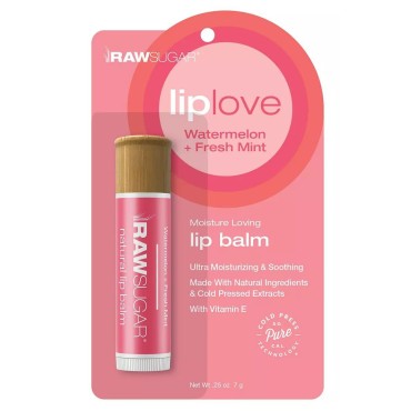 RAW SUGAR Watermelon + Fresh Mint Soothing Lip Bal...