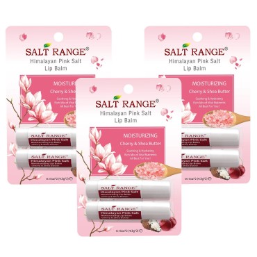 Lip Balm, Formulated with Cherry & Organic Shea Butter, Moisturizing Lip Care Multipack, Hydrating Moisturizer for Dry Lips, Organic Chapstick- 3 Count,6 Pieces