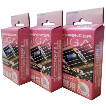 Air Spencer Giga Clip Stick REFILL 3-Box Pink Shower Scent, Designed for GIGA Sylpheed, Clip, Clipia II, Bijou, Cross, LuxDry, Rijoure Refill