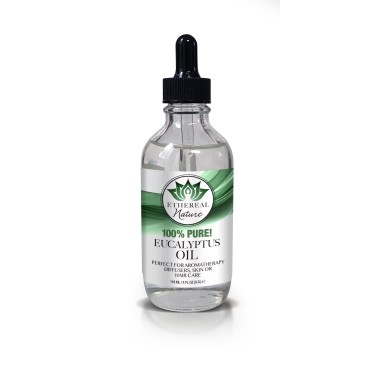 Ethereal Nature 100% Pure! Eucalyptus Oil - Perfect For Aromatherapy Diffusers, Skin or Hair Care - Beauty DIY - 4 FL OZ