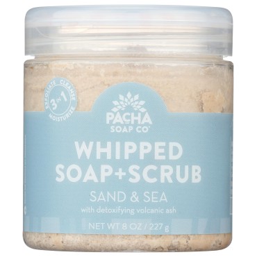 PACHA SOAP Sand & Sea Whipped Soap Scrub, 8 OZ