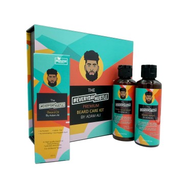 #EverydayHustle Complete Beard Oil Care Kit for Men | Beard Shampoo | Beard Oil | Beard Conditioner | Black and Mixed Men | Limited Edition