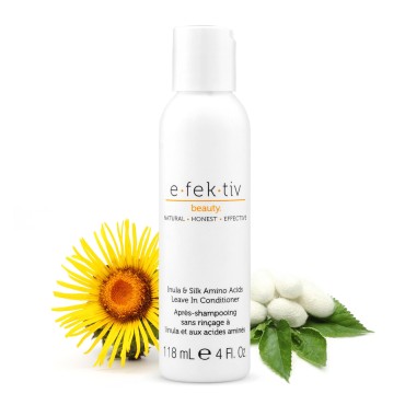 e.fek.tiv beauty Inula Plus Silk Amino Acids Leave In Conditioner-Deeply Nourishes Hair-Provides a Boost of Moisture-Leaves Tresses Silky and Soft-Lightweight Formula-Protects Hair Color-4 oz