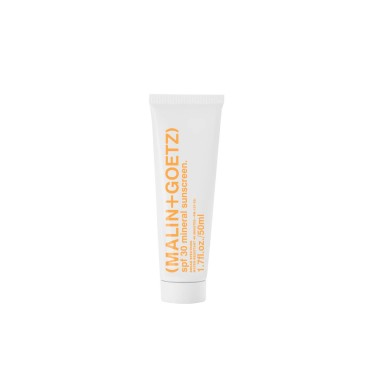 Malin + Goetz SPF 30 Mineral Sunscreen, 1.7 fl. oz. - Hydrating Mineral Sunscreen for Anti-Aging, Sunscreen Moisturizer, Body & Face Sunscreen, Lightweight Lotion with SPF