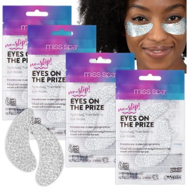 MISS SPA Under Eye Patches, Hydrating Revitalizing Eye Masks, Eye Masks for Dark Circles and Puffiness, Reduce Fine Lines and Wrinkles, Skin Care Products For Women, Dermatologist Tested (4 Pack)
