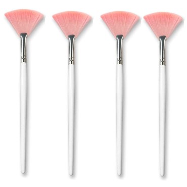 4 Pack Fan Brushes Fan Mask Brush Set, Facial Mask...