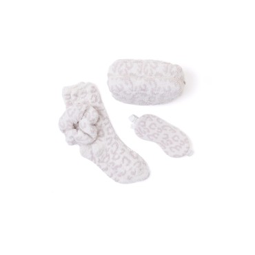 Barefoot Dreams In The Wild Eye Mask, Scrunchie, Socks Set Cream/Stone One Size