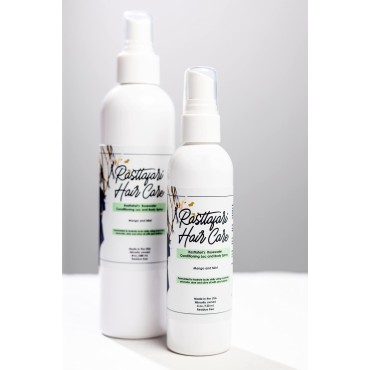 Rastta Locs Rosewater and Lavender Conditioning Loc and Body Spray for Type 4 hair, Braids, Hair Moisturizer, Dreadlock Spray. - Tropical Mint Fragrance - 4oz