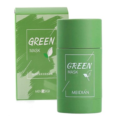 Green Tea Mask for Face, Blackhead Remover with Green Tea Extract, Deep Pore Cleansing, Moisturizing, Skin Brightening, Removes Blackheads for All Skin Types of Men and Women (green 1PC)