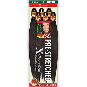 Outre X-Pression Pre-Stretched 6X ULTRA BRAID 52 (Color:4, Pack of 5)