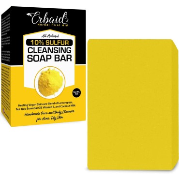 10% Sulfur Soap Cleansing Bar for Face & Body - Al...