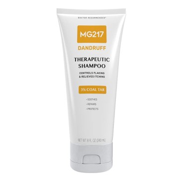 MG217 Dandruff 3% Coal Tar Dandruff Shampoo, Controls Flaking & Relieves Itchy Scalp - 8 oz Tube