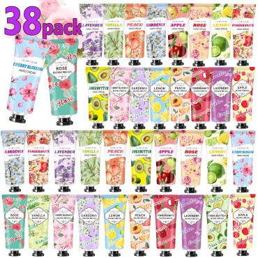 38 Pack Hand Cream for Women Gifts Set,Travel Size Lotion Mothers Day Christmas Birthday Gifts for Women,Moisturizing Shea Butter Hand Lotion for Dry Cracked Hands,Small Travel Lotion Stocking Stuffers Favors Bulk Gifts for Women Mom Girlfriend Her Wife
