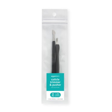 Amazon Basics Cuticle Trimmer and Pusher, 2 Count