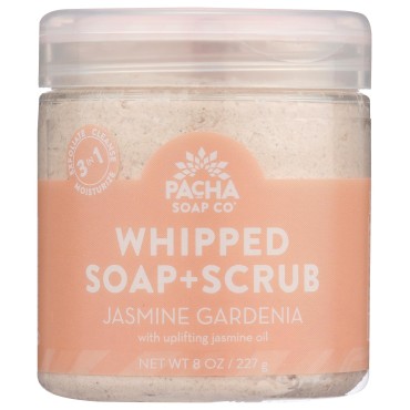 PACHA SOAP Jasmine Gardenia Whipped Soap, 8 OZ