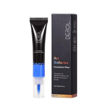 Kusslippe Blue Foundation, Blue Pigment Mixer?Corrector Foundation Shade Adjuster, Smooth and Light, Blends Easily With Foundation Warm to Cold(Blue #2)