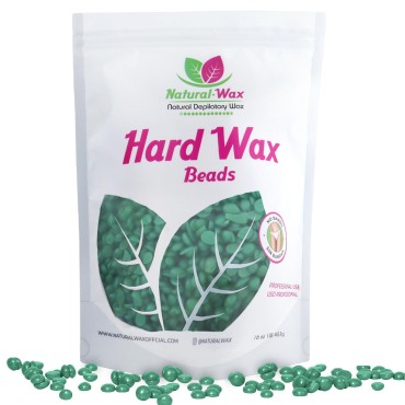 Natural Wax Hard Wax Beans - Professional Use 100% Organic - Hair Removal Wax Beads - Brazilian Waxing for All Body Parts - Large Refill Beads for Wax Warmer (16 oz)