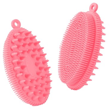 Upgrade 2 in 1 Bath and Shampoo Brush for Men Women Body Exfoliation; Exfoliating Body Brush for Use in Shower; Shampoo Massager Brush for Dandruff Removal, Long Lasting, More Hygienic Than Loofah