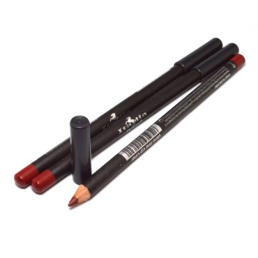3 Pcs x Italia Deluxe [ 1062 Aubrun ] Ultra Fine Lip liner Pencil Lipliner Set + Free Zipper Bag