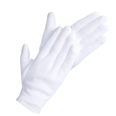 DOVORTEX 20 Pcs White Cotton Gloves| Cotton Gloves...