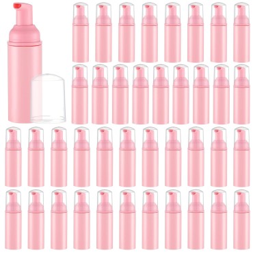 30 PCS 60ml/2oz BPA Free Empty Bottle Travel Soap Bottle, Small Spray Bottle Reusable Travel Spray Bottle Leakproof Foam Pump Bottle Easy To Carry Suitable For Shampoo Shower Gel Cosmetics (Pink)