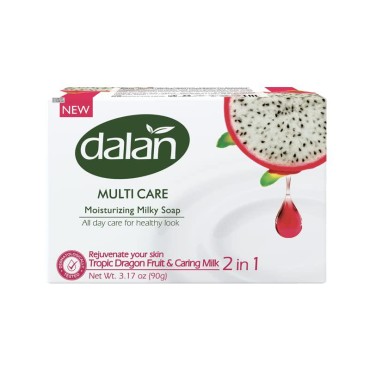 Dalan Multi Care Moisturizing Soap 2 in 1 (Tropic Dragon Fruit & Caring Milk, 6 Pack)
