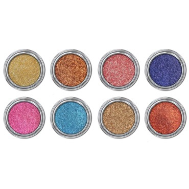 Concrete Minerals Natural Glitter Eyeshadow, Iridescent Shine and High Pigmentation, 100% Vegan and Cruelty Free, 2.4 Grams Loose Mineral Powder (Glitter Sample Bundle)