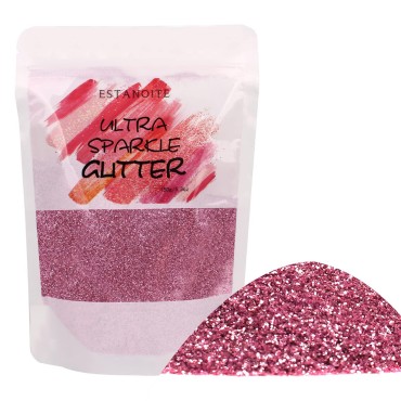 150g Extra Fine Glitter, Holographic Ultra Fine Glitter Powder for Resin, Tumblers, Makeup Face Eye Hair Body, Crafts Painting Arts, Nail Art DIY Decoration (Rosa Pink)