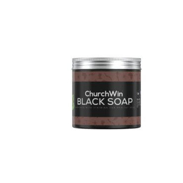 Churchwin African Black Soap Paste, Organic and 100% Natural Soap, For Acne and eczema, Dry Skin and Rashes, Face and Body Wash, For All Skin Types, Authentic Handmade Soap, Pure Raw Ingredients (1.2 Lb)