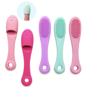 5-Pack Soft Silicone Manual Facial Cleansing Brushes, Face Scrubber Cleanser Brush for Gently and Effectively Cleaning, Removing Blackheads and Massaging
