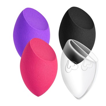 Makeup Sponge for Face, Larbois Foundation Sponge with Travel Case Breathable & Easy to Carry, Makeup Sponge for Blending Latex Free for Liquids, Cream, and Powder