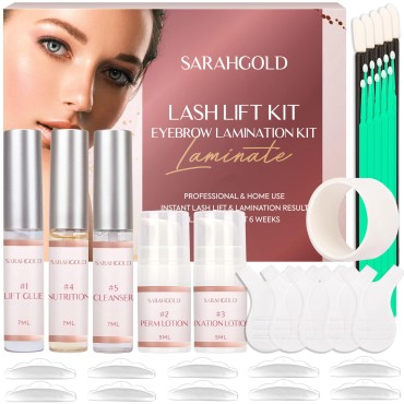 2023 Upgrated Lash Lift Kit, Eyelash Perm Kit, Brow Lamination Kit, Eyebrow Lamination Kit, Eyelash & Brow 2 IN 1, Professional Semi-Permanent Curling Kit, Home & Professional Use, Lasts For 6-8 Weeks