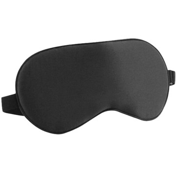 MAXFEEL 25 Momme 100% Mulberry Silk Sleep Mask for Men Women,Super Smooth Eye Cover for Sleeping with Adjustable Strap,Eye Shade Blindfold, Blocks Light,Gender-Neutral (Black)