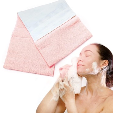 COWAN All in One Stretch Exfoliating Washcloth for Back, Face & Body - Exfoliator Shower & Bath Towel Rag Stretches 3X Size of Normal Washcloths