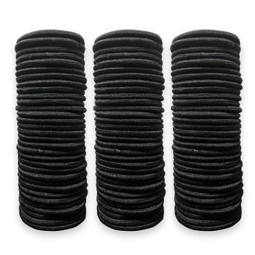 ZBORH 100 Pcs Black Elastic Hair Tie, Elastic Pony...