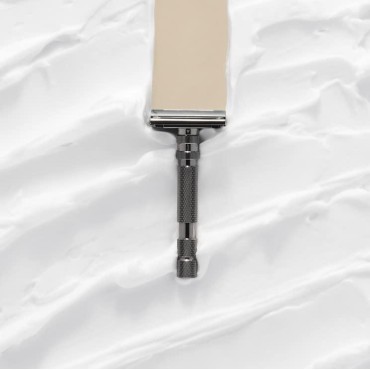 Rockwell T2 | Twist-To-Open (TTO) Double-Edge Safety Razor | Full Metal | Includes 5 Fully Recyclable Stainless Steel Blades (Gunmetal Chrome)