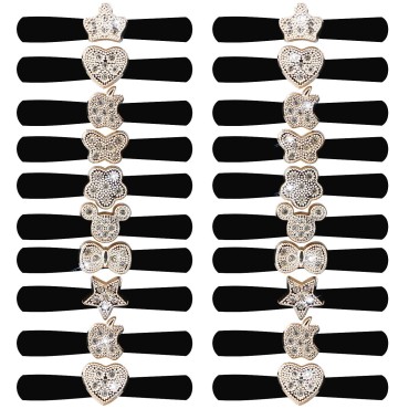 MARY LAVENDER Seamless Thick Hair Ties with Beads ...