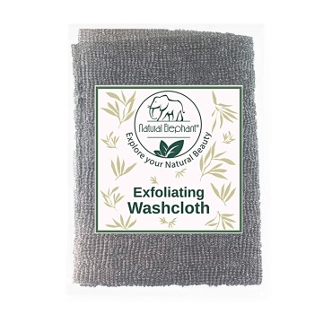 Natural Elephant Exfoliating Washcloth Charcoal Gr...