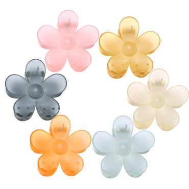 Big Hair Claw Clips Matte Flower Hair Clips Non Sl...