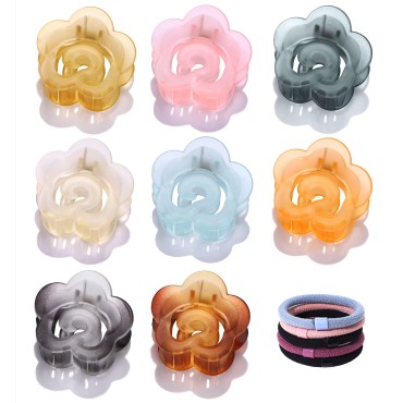 Hair Claw Clips 8 PCS Camellia Flower Hair Clips, ...