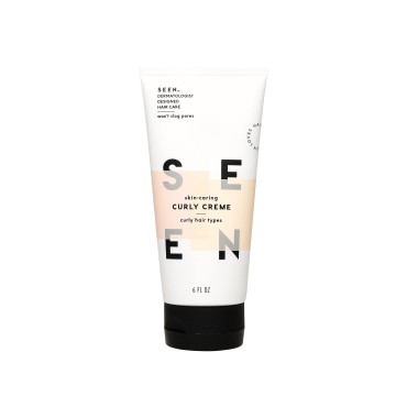 SEEN Curly Creme - Non-Comedogenic & Sulfate-Free Curl Defining Styling Hair Cream- Reduces Frizz- Heat Protectant- Safe for Sensitive Skin